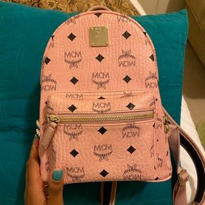 Soft Pink Mini MCM Backpack